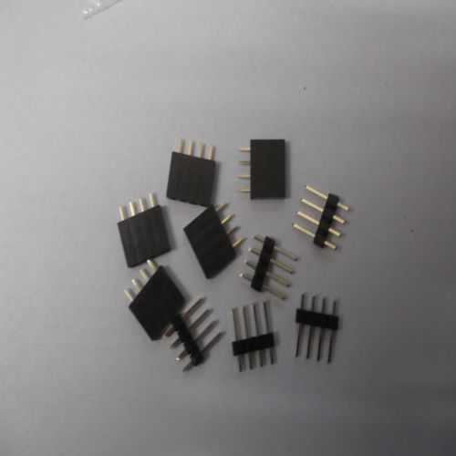 Pack of 5 Miniature 4 pin Plugs & Sockets - 2.54mm pitch